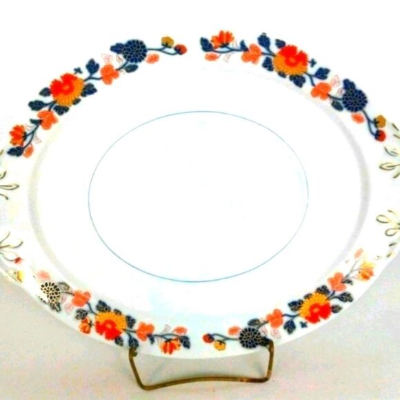 Home Vintage AlegreVista,Blue Orange & Gold Serving Platter L17.5 x11.5 W‎